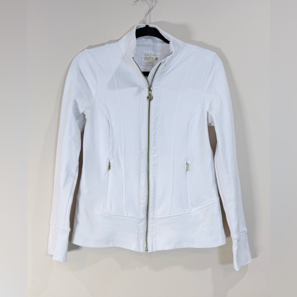 🔥Lily Pulitzer White Women’s Zip-Front Jacket Size XS EC🔥